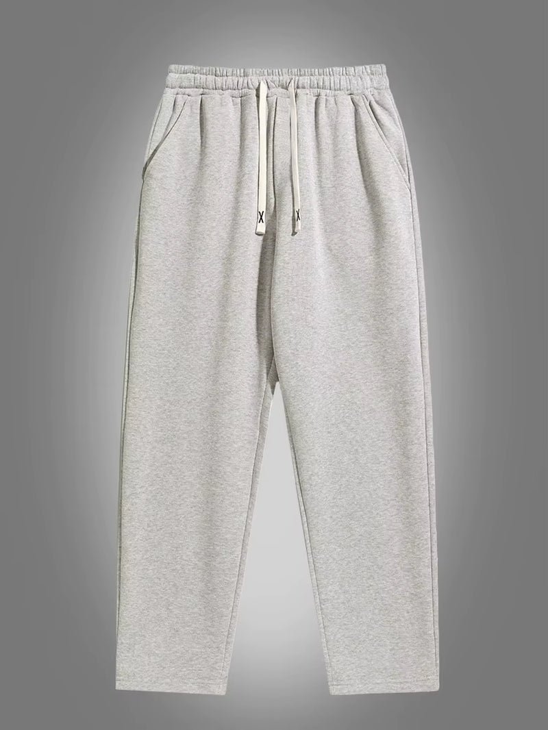 Men'S Solid Color Straight Leg Jogging Pants, Suitable for Casual Sports Such as Running, Gym, and Outdoor Activities